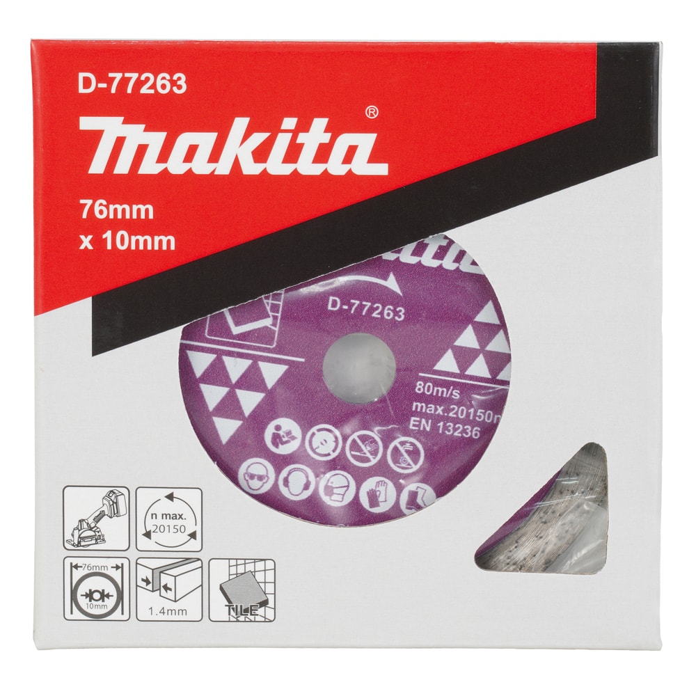 Makita D-77263 金鋼石鋸片76X10MM(包裝)