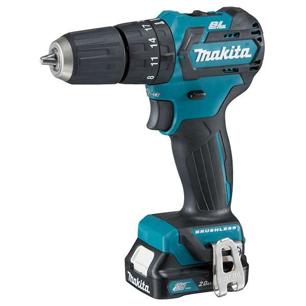 Makita 牧田 HP332DSME 12V 充電式衝擊電鑽連電池正面產品圖