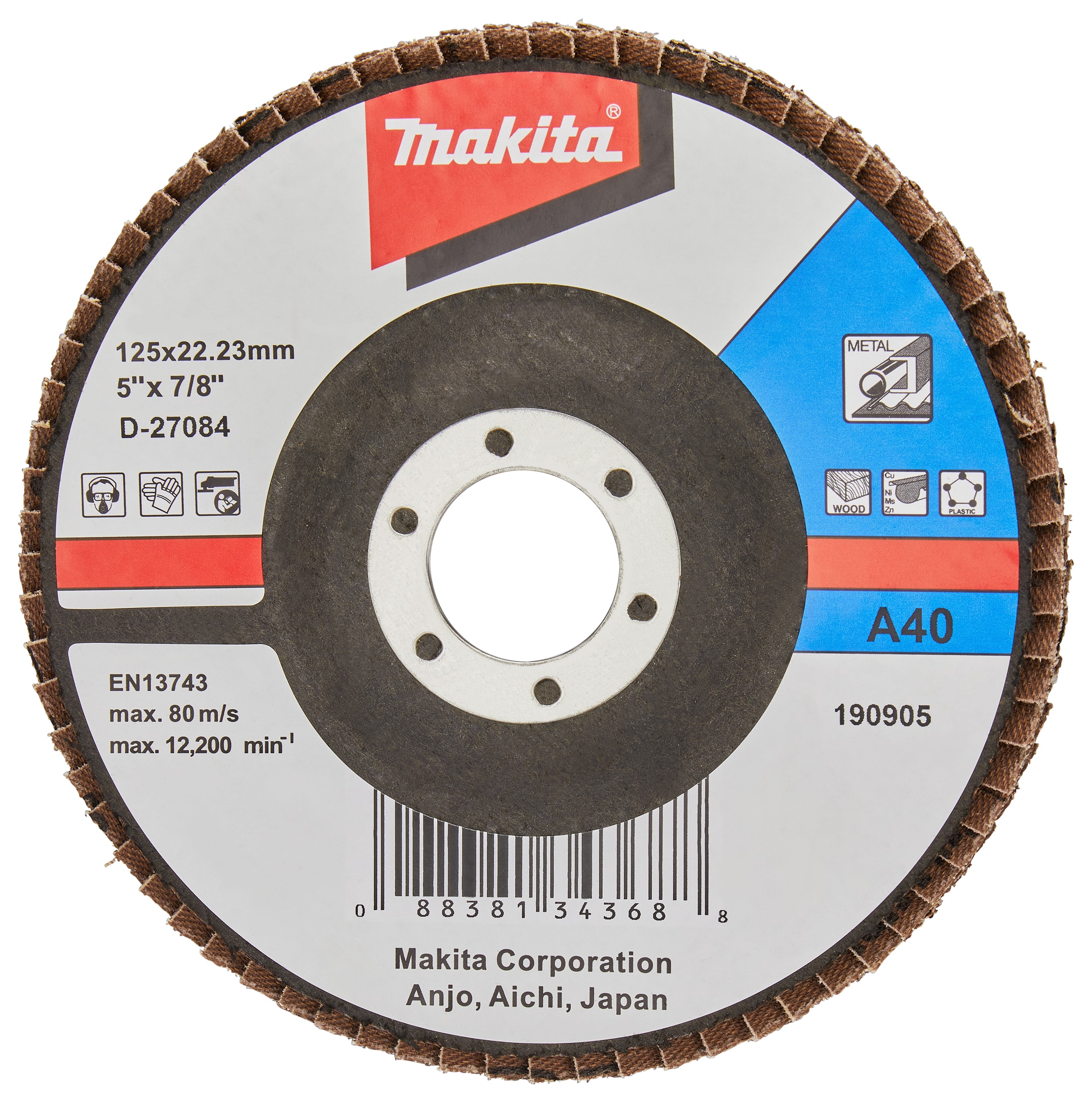Makita D-27084 125mm A40 磨片(正面)