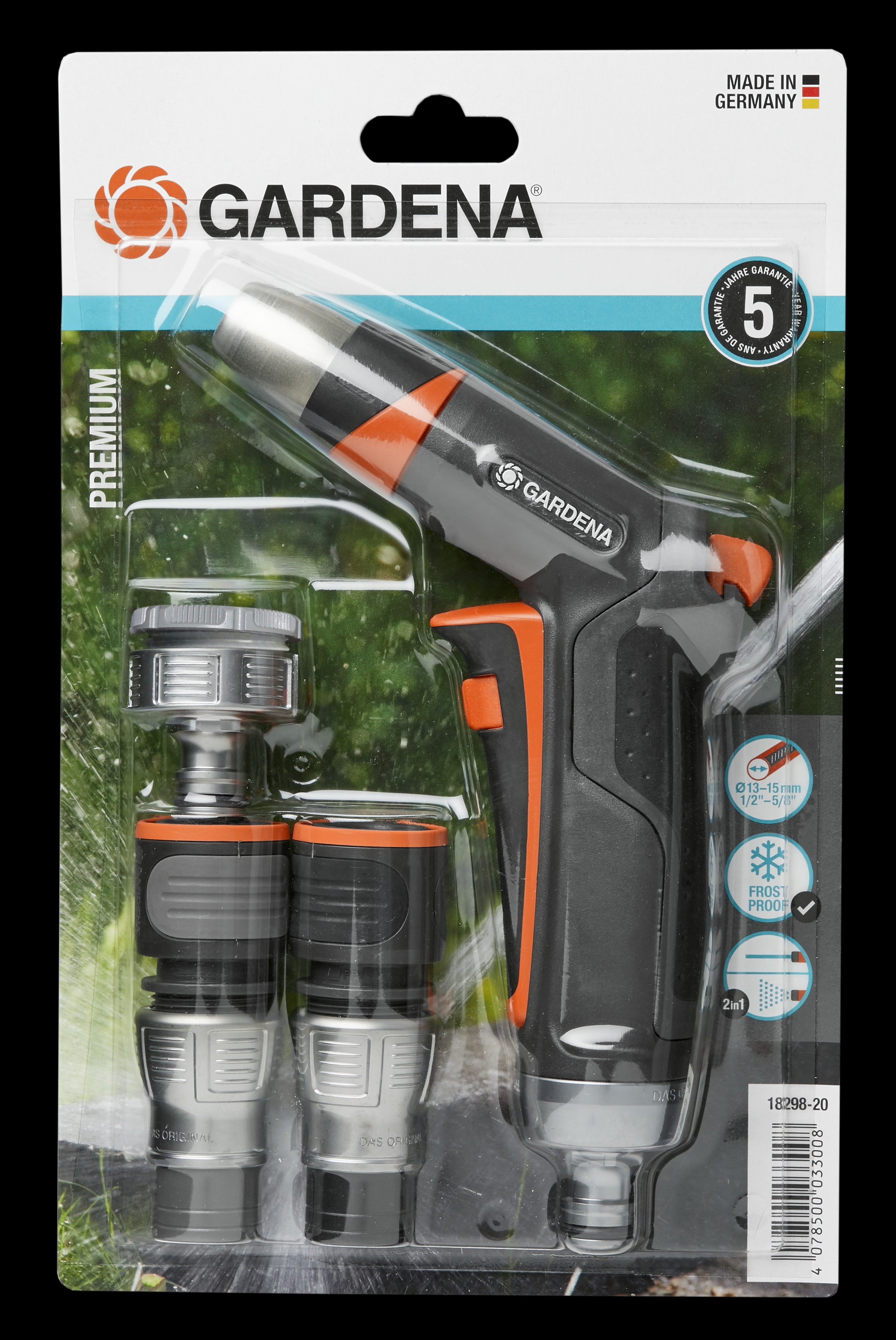 GARDENA 18298-20 Premium 高級水喉接駁套裝(完整套裝)