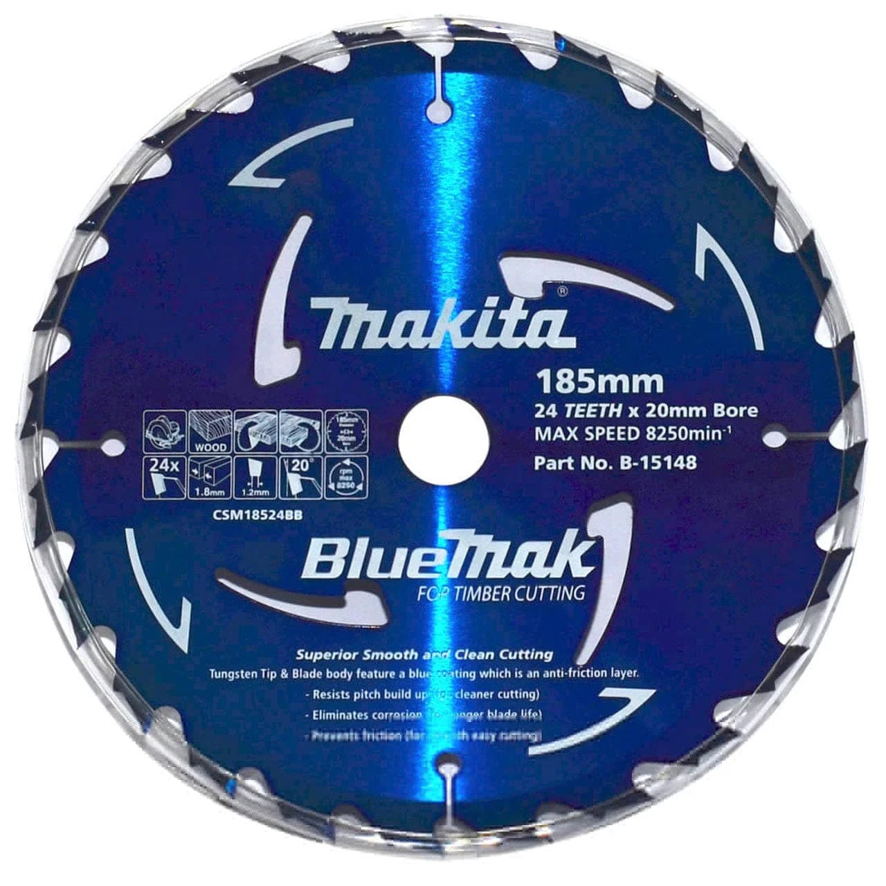 Makita 牧田 B-15148 硬質合金鋸片185X20X24T