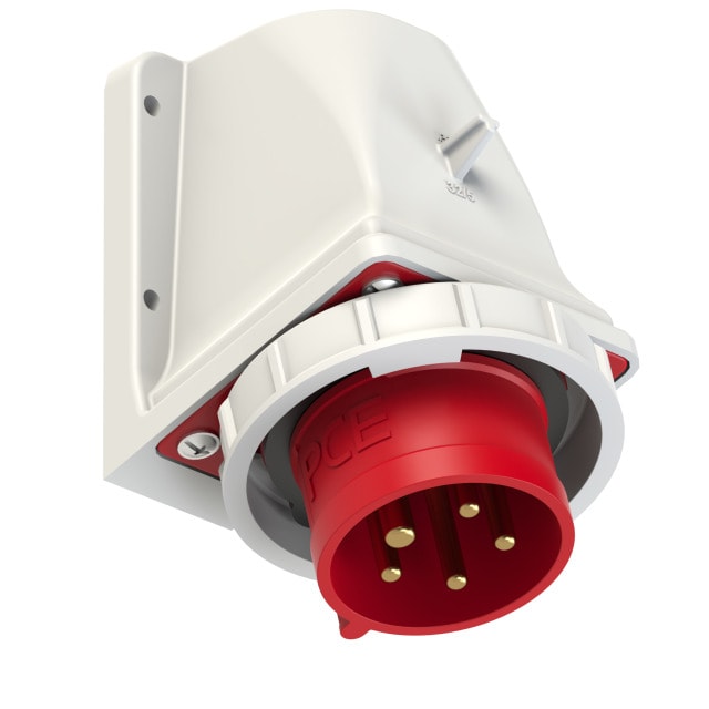 PCE 5152 工業防水直入牆盤面插座 16A 380V 5針 IP67(三側面)