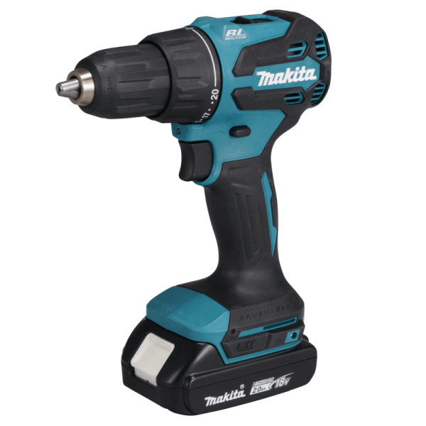 Makita 牧田 DHP490RTJ 18V 充電式衝擊電鑽側前方角度圖