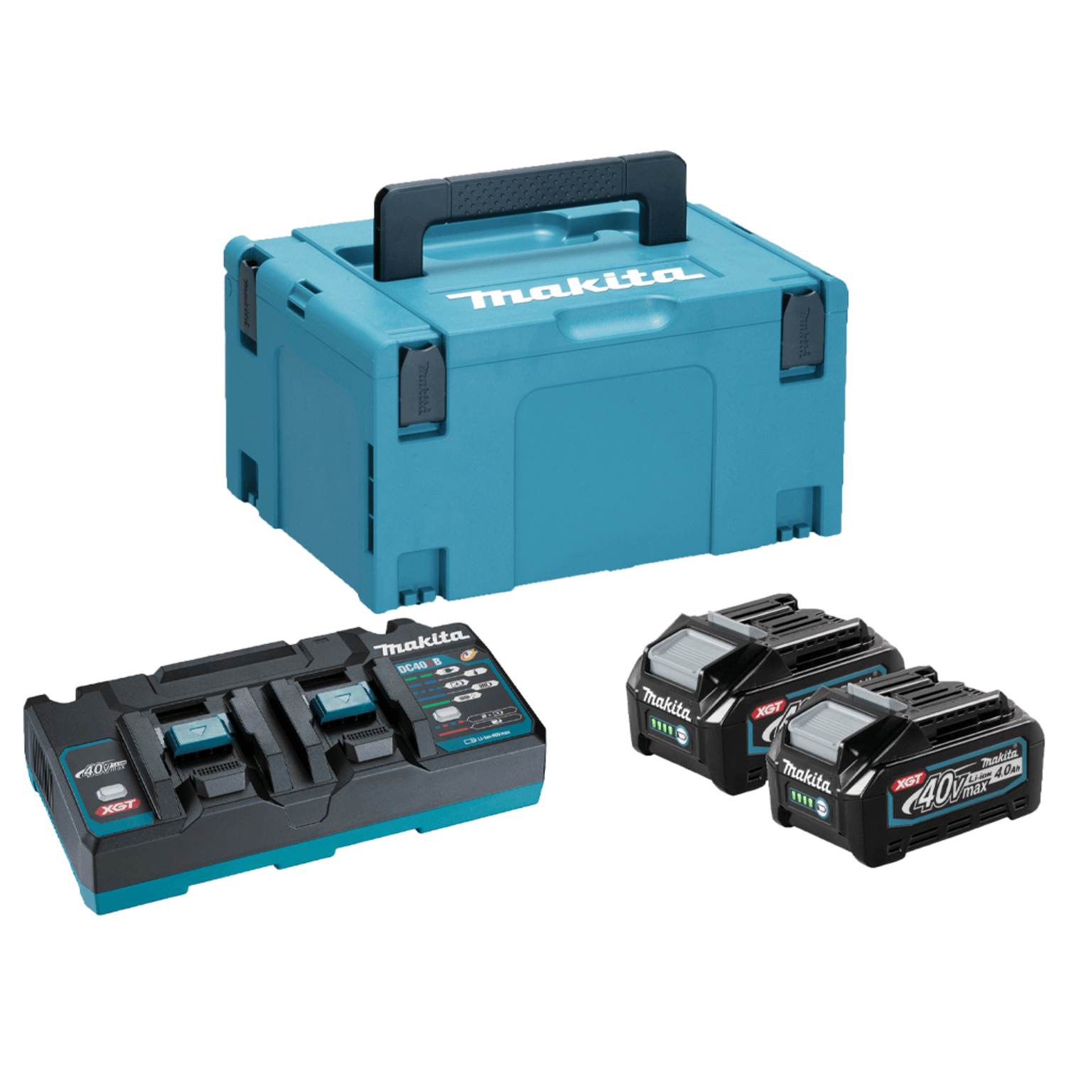 Makita 191U06-6 40V XGT 電池套裝(含充電器與連結箱)
