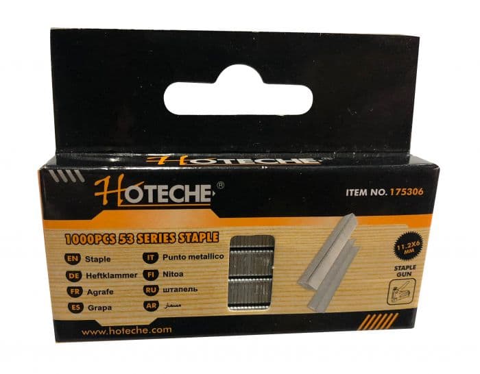HOTECHE 手釘槍U釘 6mm (1000枝/盒)
