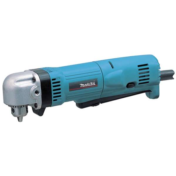 Makita 牧田 DA3010(110V) 角向電鑽側面全機圖,配備 10mm 夾頭及角向頭部