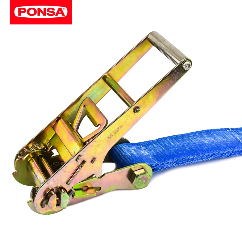 PONSA PONTS7545 拉緊帶 (飛機帶) 75mm x 4.5M (15') 黃色 3噸