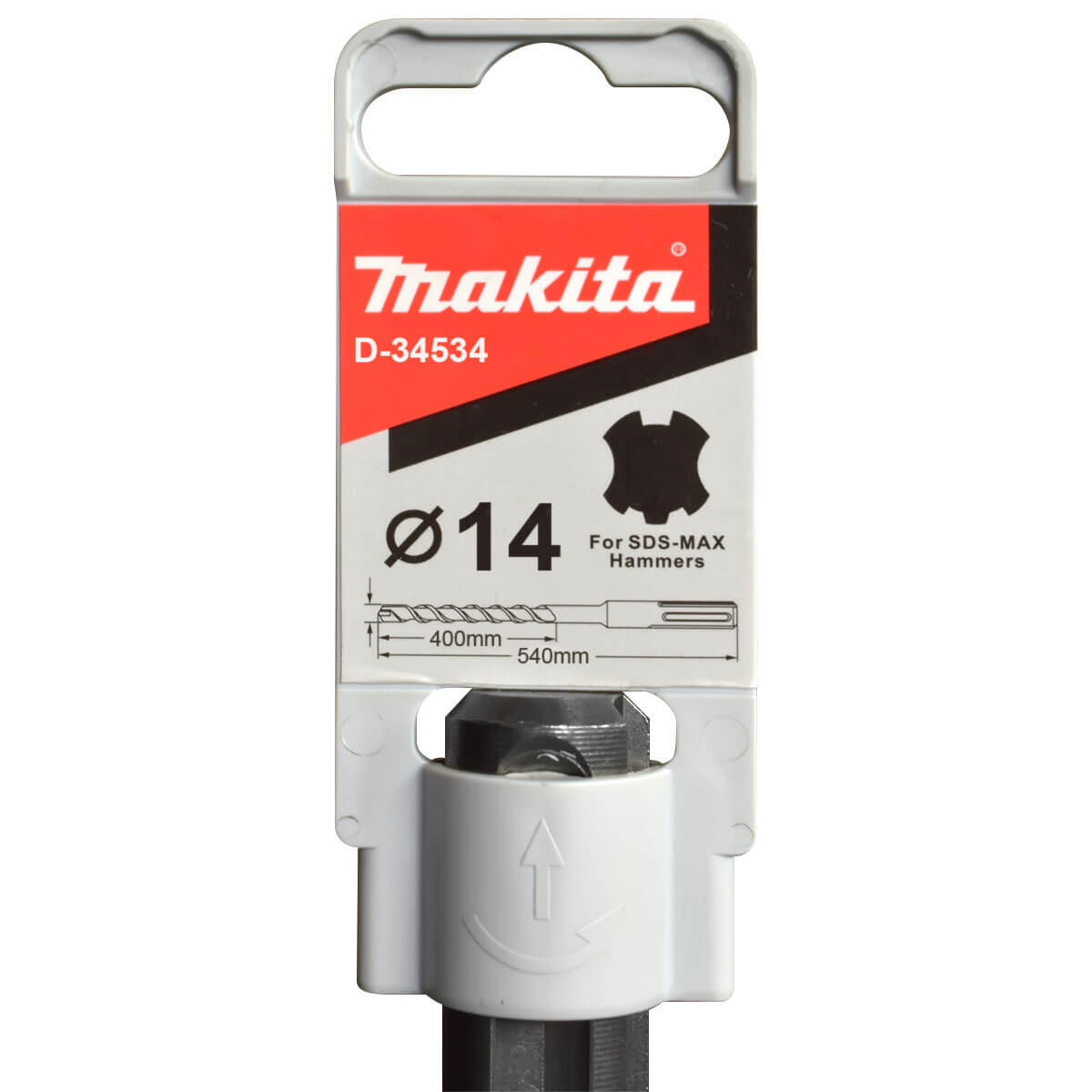 Makita B-19934 14mm x 540mm SDS-Max 五坑鑽頭(包裝)
