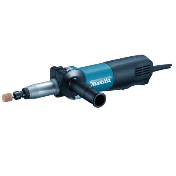 Makita 牧田 GD0801C 電磨側面全機外觀,配備側手柄及電源線