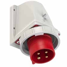 PCE 5242-6 工業牆外插頭 32A 400V 4針 IP67(現行 5242-6k 系列圖片)