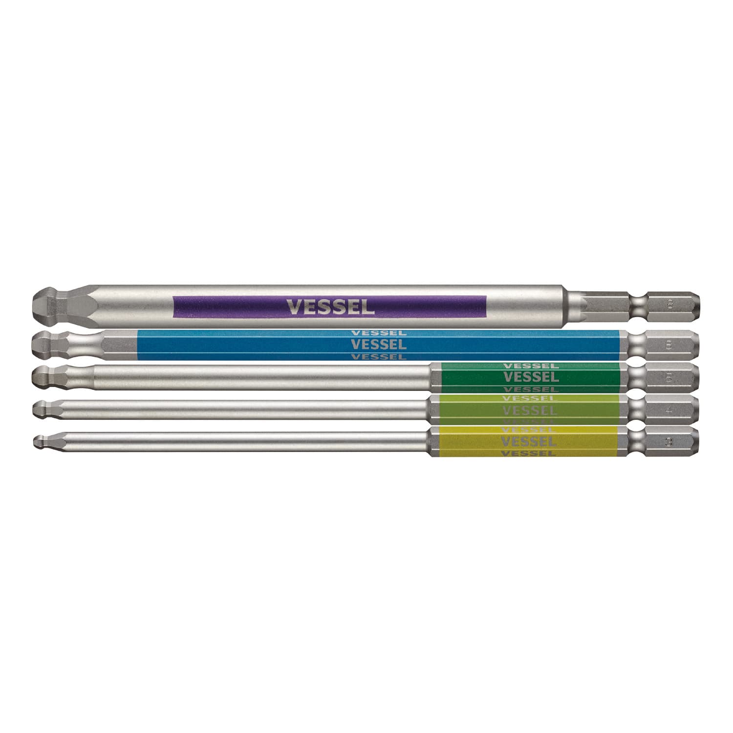 VESSEL GS5P-36 剛彩六角波頭批咀套裝 3.0-8.0 x 150mm (5枝裝)