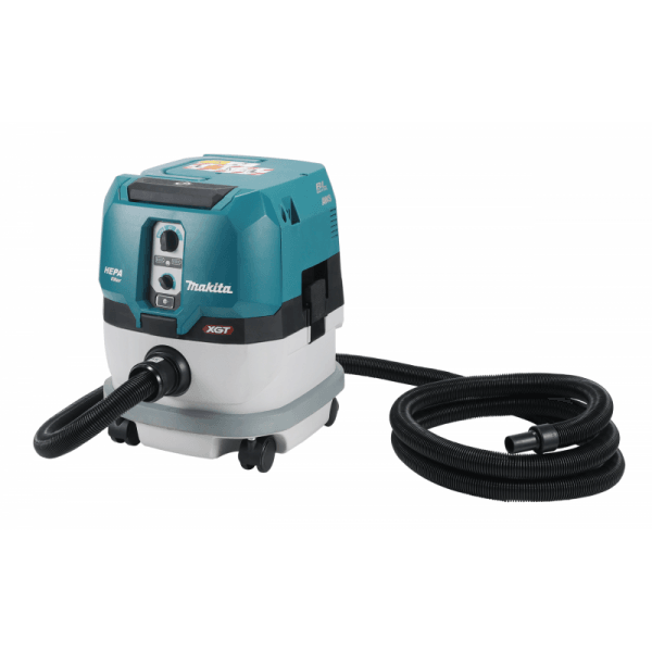 Makita 牧田 VC002GLZ02 40V 充電式集塵機全機外觀,連防靜電軟管