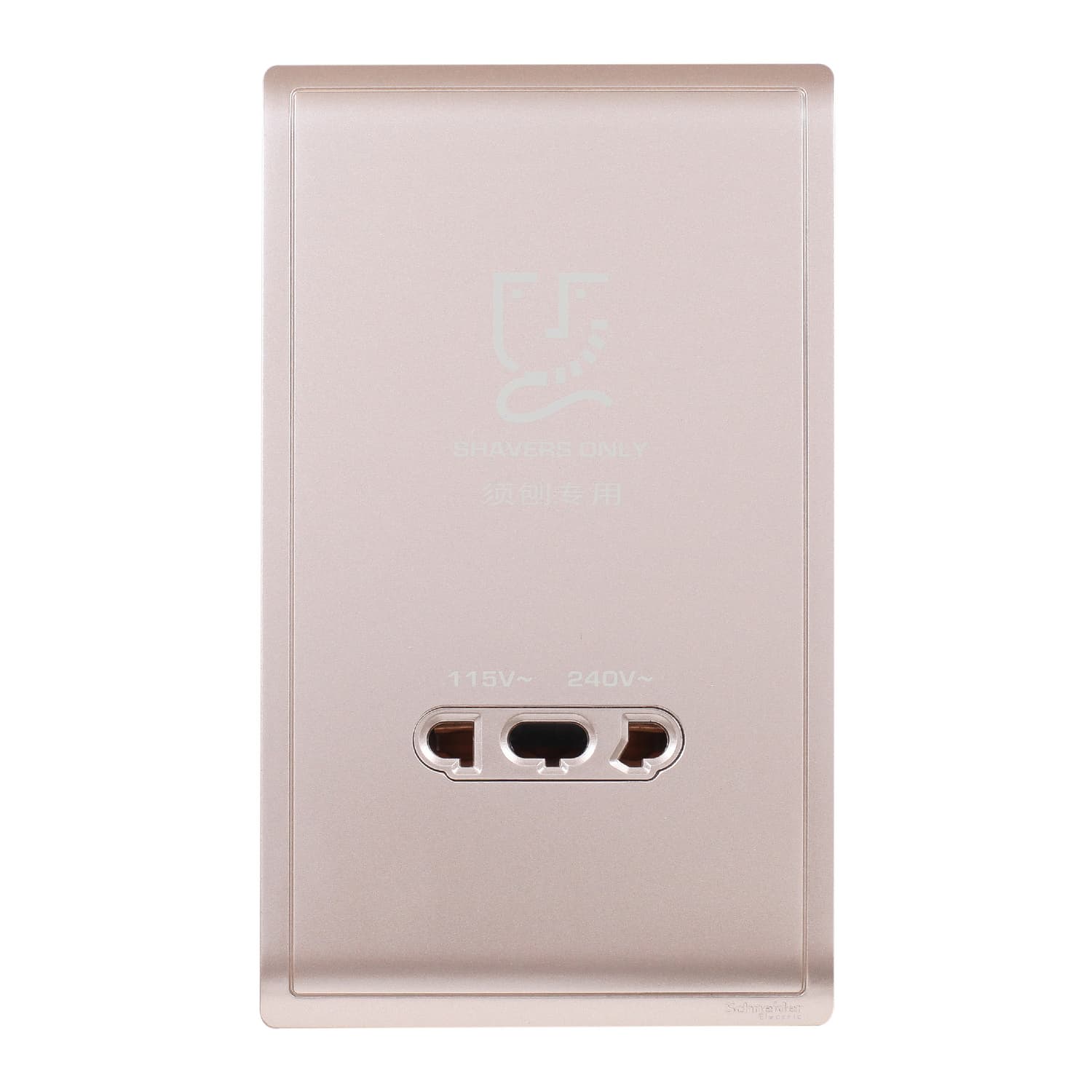 Schneider 施耐德電氣 Pieno 丰尚 鬚刨插座 115V/240V E82T727V_WG(沉醉金)香港行貨