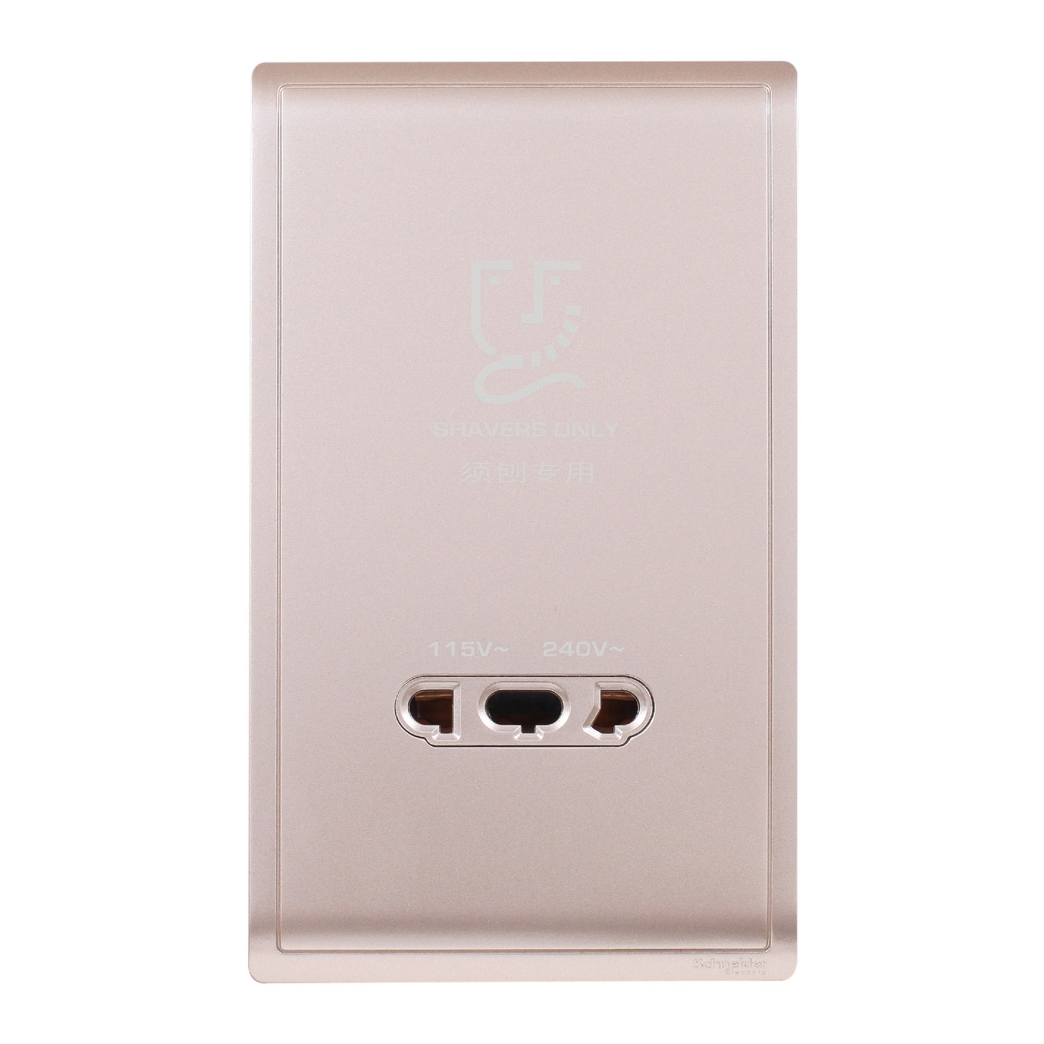 Schneider 施耐德 Pieno 丰尚 鬚刨插座 115V/240V(沉醉金)E82T727V_WG