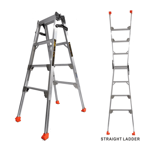 DR. LADDER TR-DAS04-S 四級伸縮鋁合金A字梯及直梯展示(系列代表圖片)