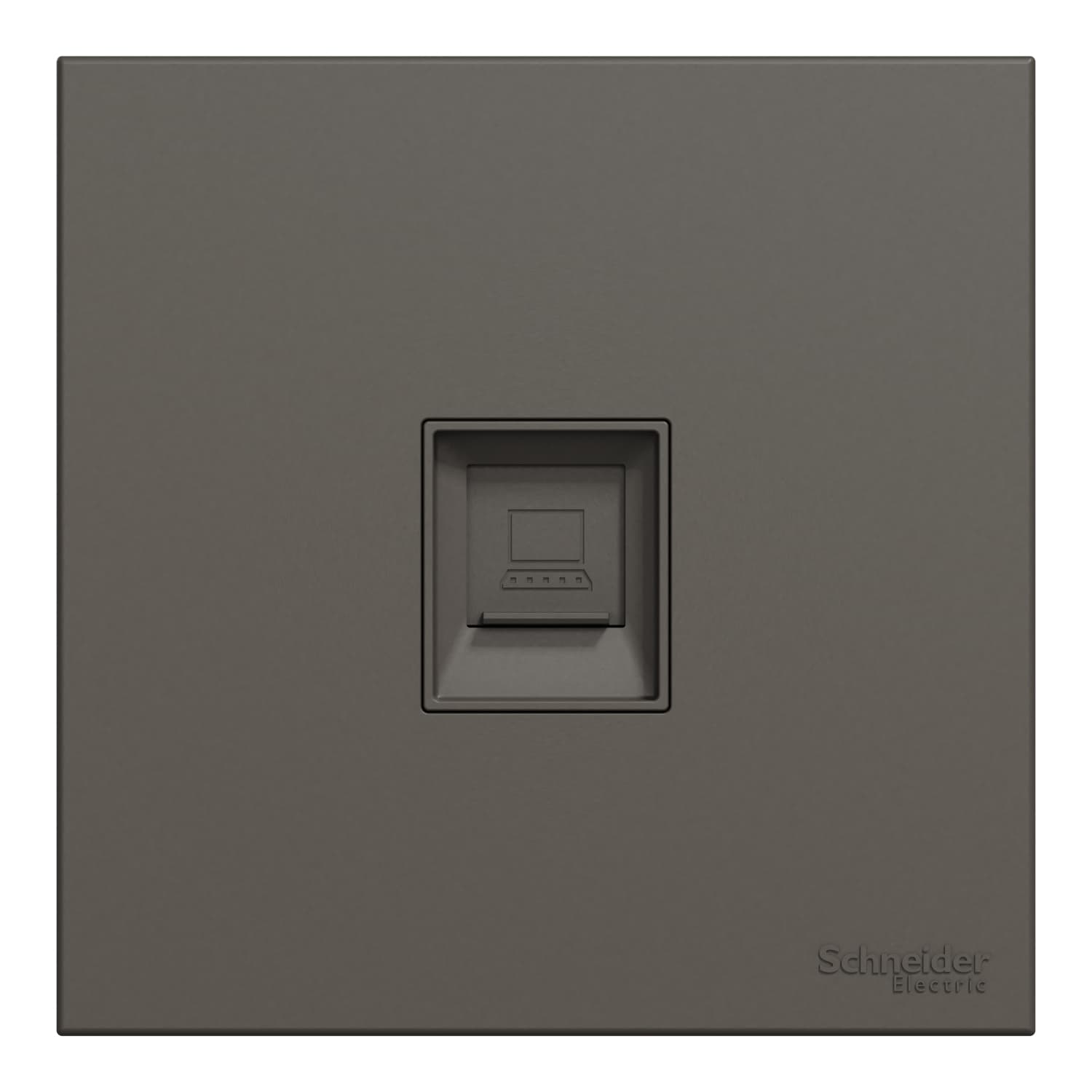 Schneider 施耐德電氣 AvatarOn C 奐然 單位RJ45 5e類數據插座, Keystone面板備防塵活門 E8731RJS5_DG(石墨灰)香港行貨