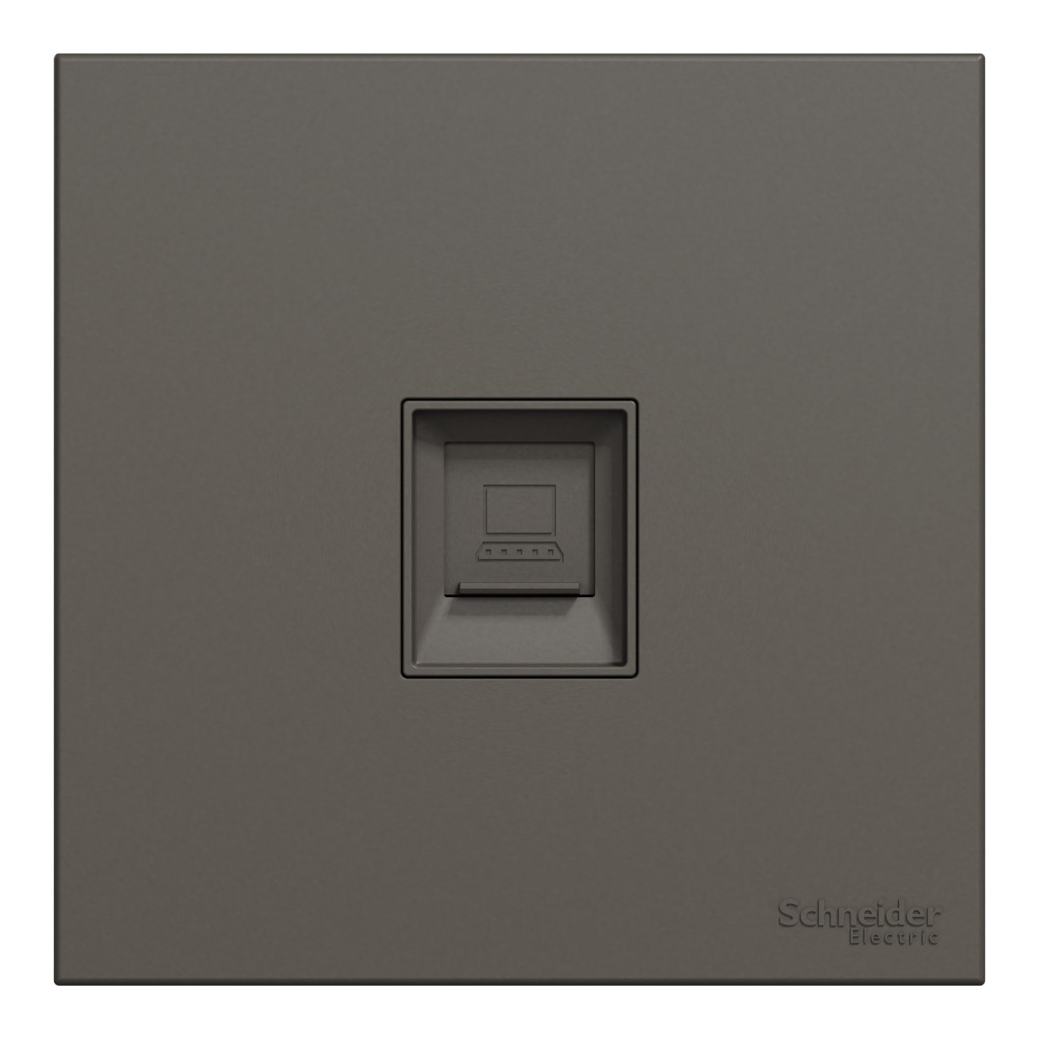 Schneider 施耐德 AvatarOn C 奐然 單位RJ45 5e類數據插座, Keystone面板備防塵活門(石墨灰)