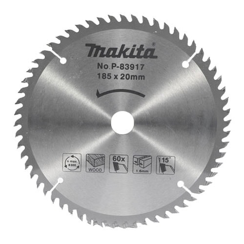 Makita P-83917 硬質合金鋸片 185x20mm(正面)