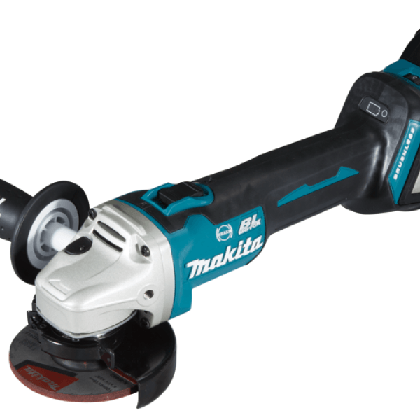 Makita 牧田 DGA414ZU 18V 充電式角向磨光機 100mm 淨機側面外觀