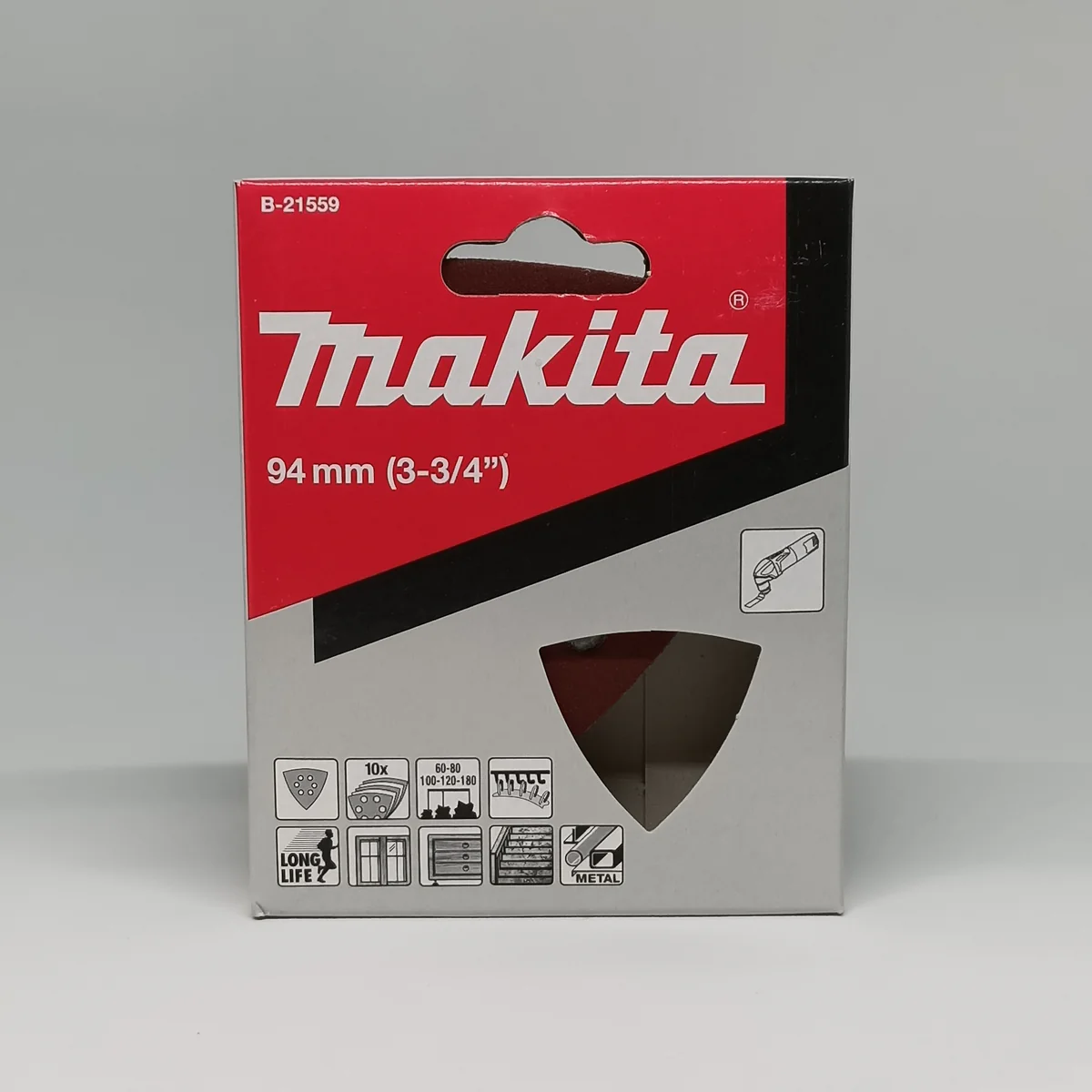 Makita B-21559 三角砂紙套裝包裝(正面)