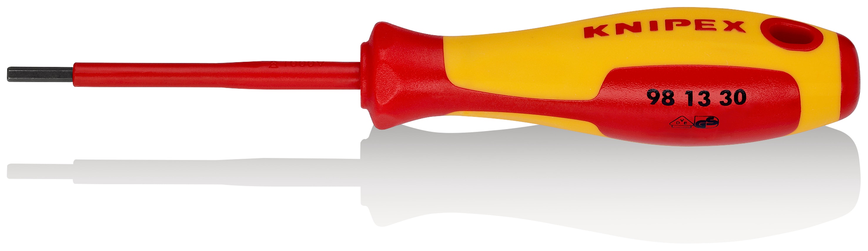 KNIPEX 98 13 30 絕緣柄六角批 3mm(側面)