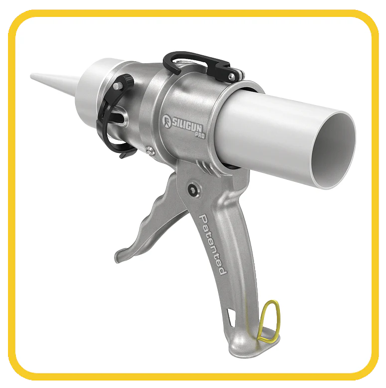 SILIGUN PRO 4吋特短填縫槍(壓鑄鋁-銀色,三側面)