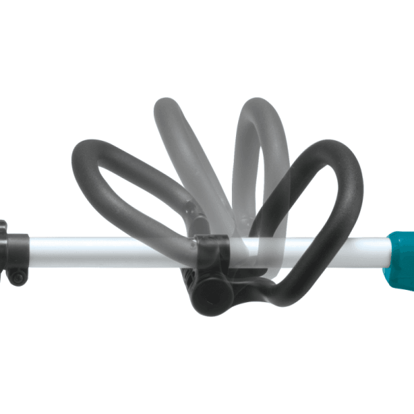 Makita UR100DZY 充電式割草機可調校角度的環形手柄特寫