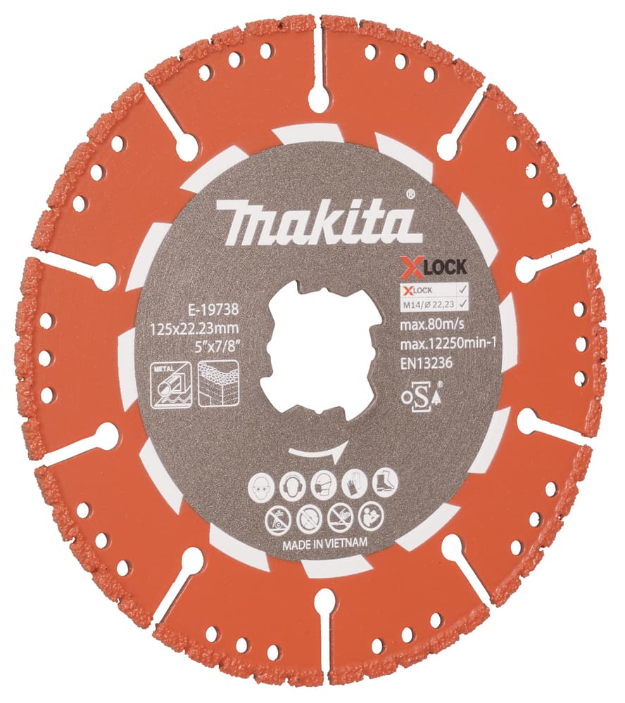 Makita 牧田 E-19738 X-LOCK真空釬焊金剛石鋸片125MM