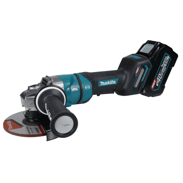 Makita 牧田 GA051GZ 40V 充電式角向磨光機淨機,配 150mm 鈸形砂輪片及側柄,圖中電池另購