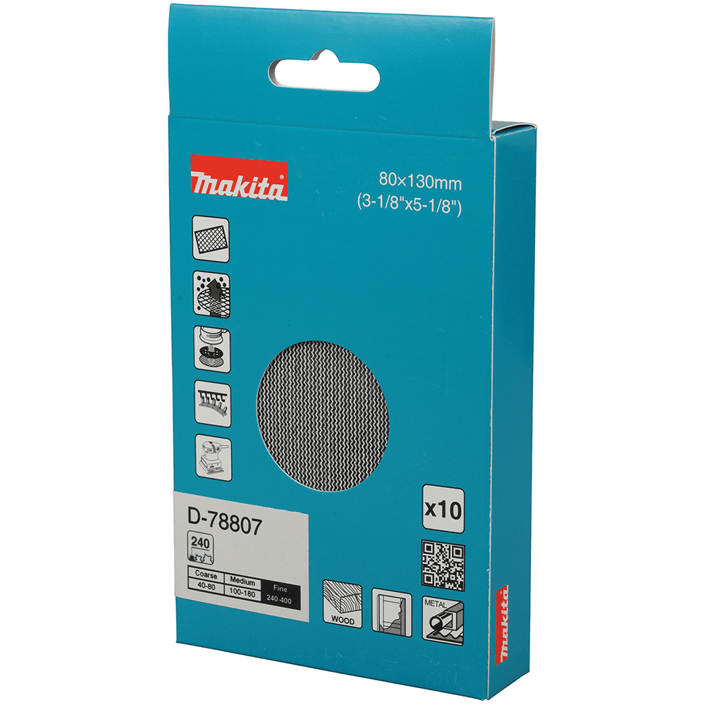 Makita D-78807 網砂紙 80X130MM A240 包裝(正面)