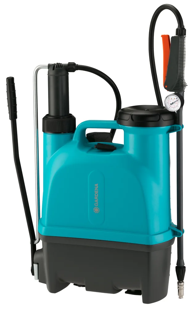 德國 GARDENA 11142-20 12L Plus 背負式噴霧器白底產品圖