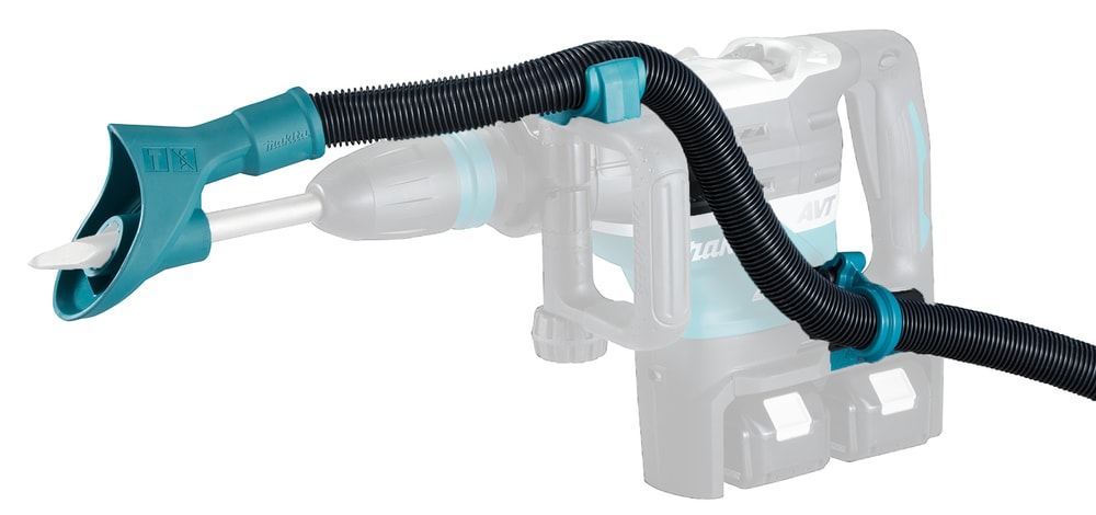 Makita 199144-2 集塵套件安裝於電鎬(示意)
