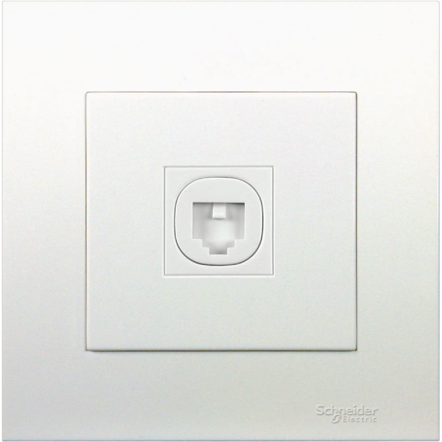 Schneider 施耐德電氣 Vivace 元雅 單位 RJ11 電話插座(Keystone 面板備防塵活門) KB31TS_WE(白色)香港行貨