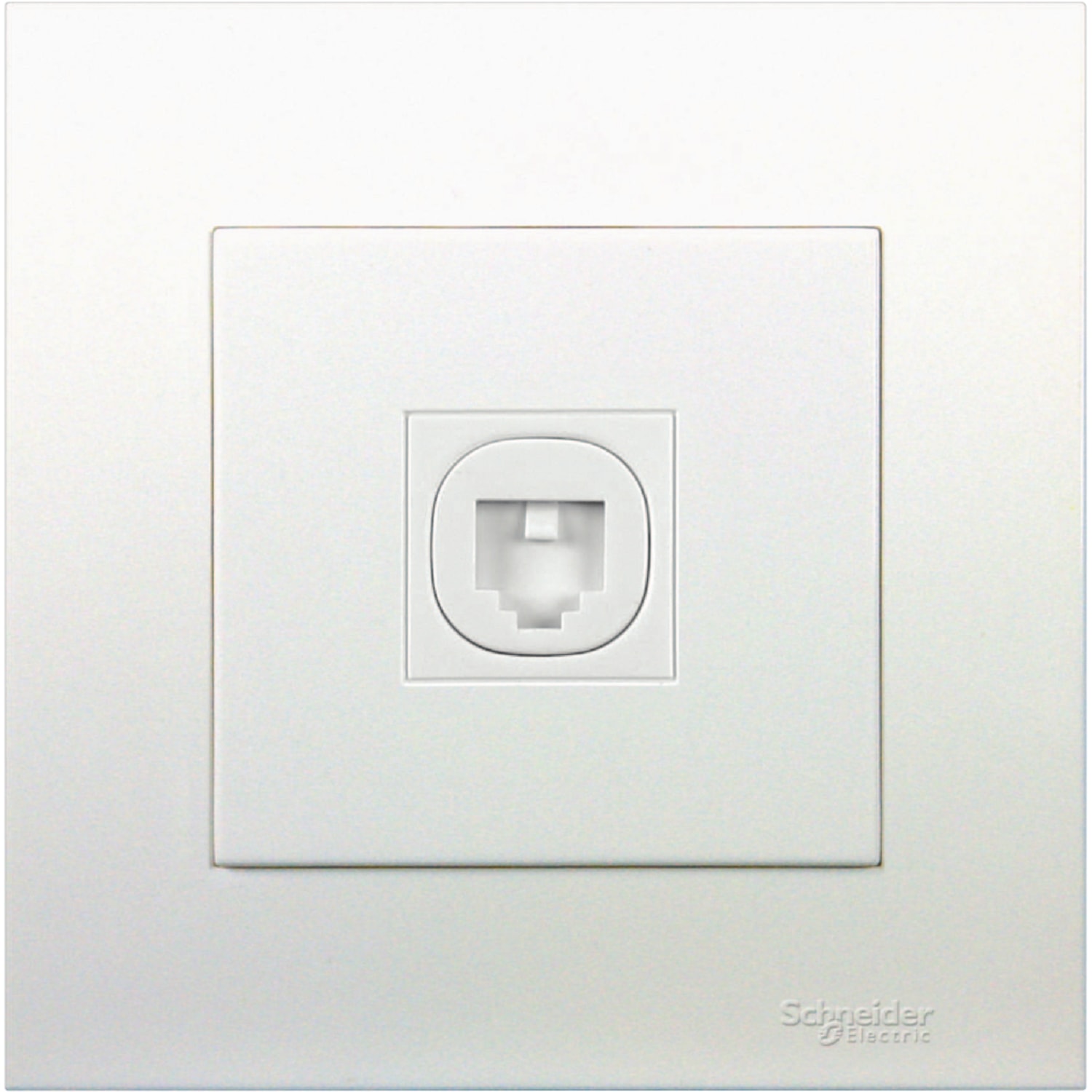 Schneider 施耐德 Vivace 元雅 單位 RJ11 電話插座(Keystone 面板備防塵活門)(白色)KB31TS_WE