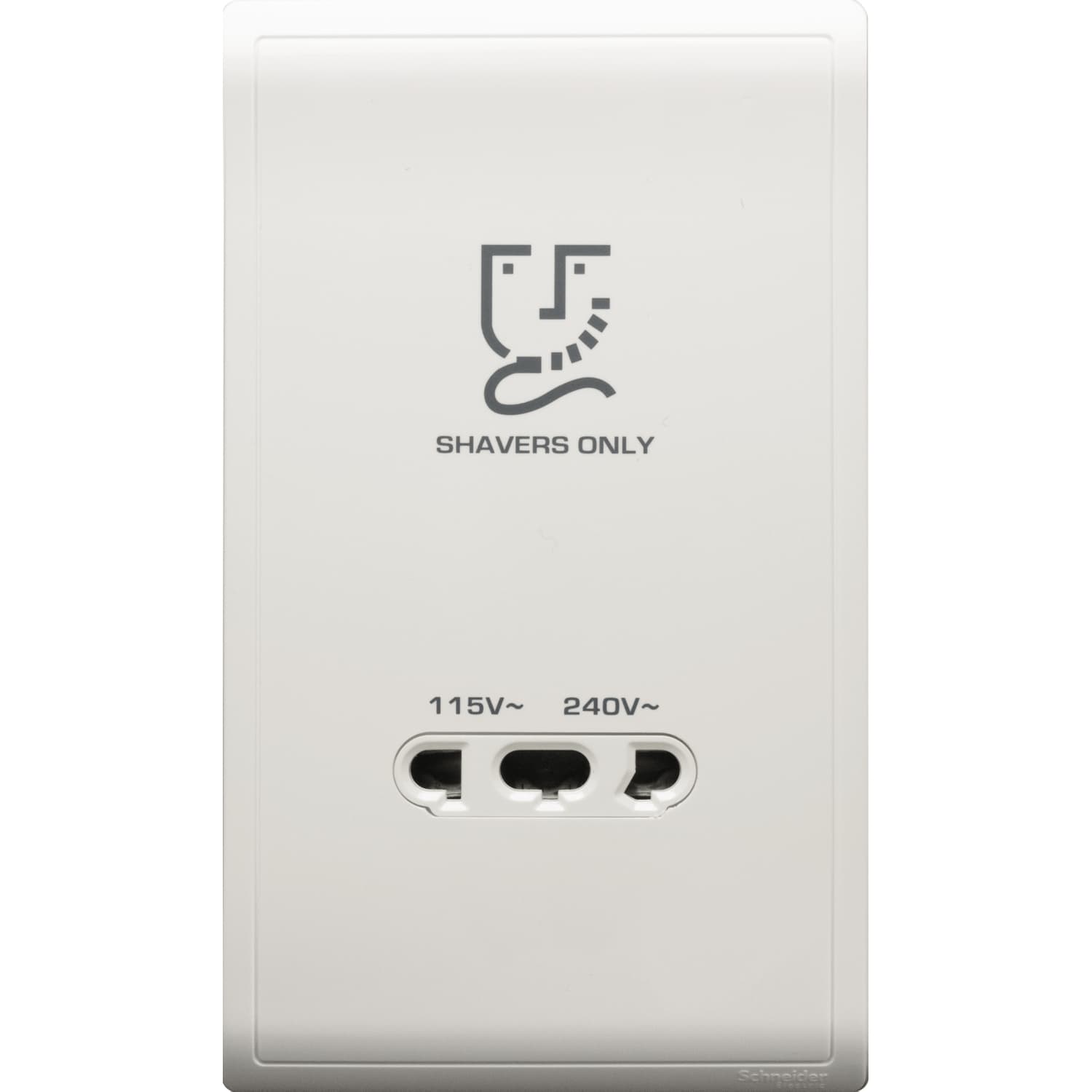 Schneider 施耐德電氣 Pieno 丰尚 鬚刨插座 115V/240V E82T727V_WE(白)香港行貨
