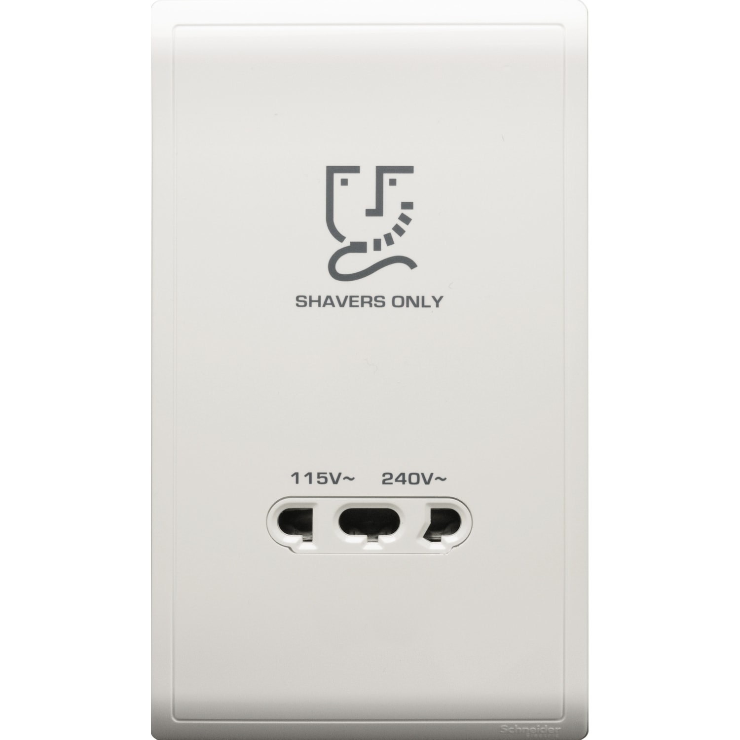 Schneider 施耐德 Pieno 丰尚 鬚刨插座 115V/240V(白)E82T727V_WE