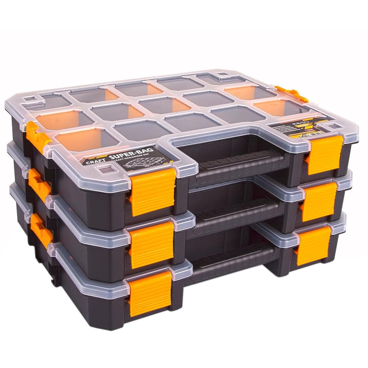 15" Multi-compartment Tool Box (Black)