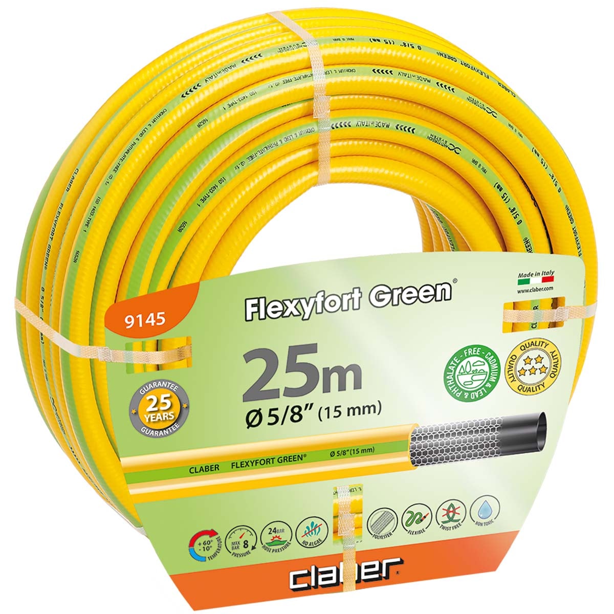 CLABER Flexyfort Green 9145 花園喉 25米(正面)