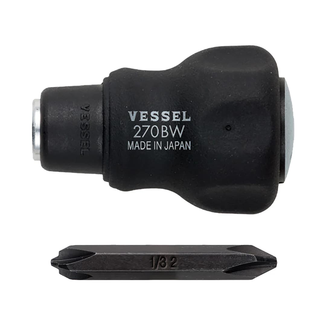 VESSEL No.270BW-123 玄人魂黑色2"三用批 #1(+)#2(+)#3(+)