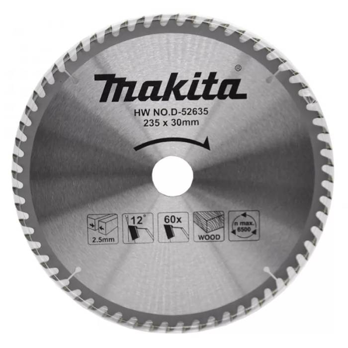 Makita D-52635 硬質合金鋸片 235X30X60齒(正面)