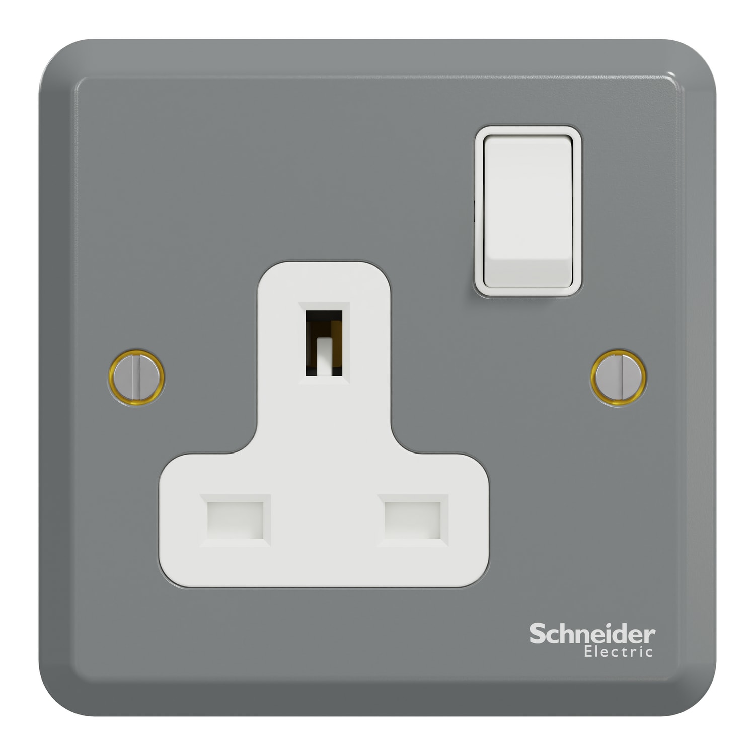Schneider Electric ESMT15D 13A 單位 250V 雙極開關插座正面圖