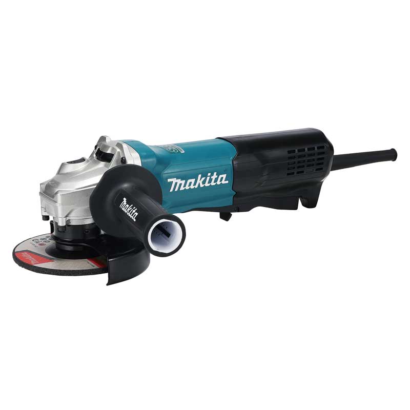 Makita 牧田 GA5095 125毫米角向磨光機主圖,配備砂輪護罩及側柄