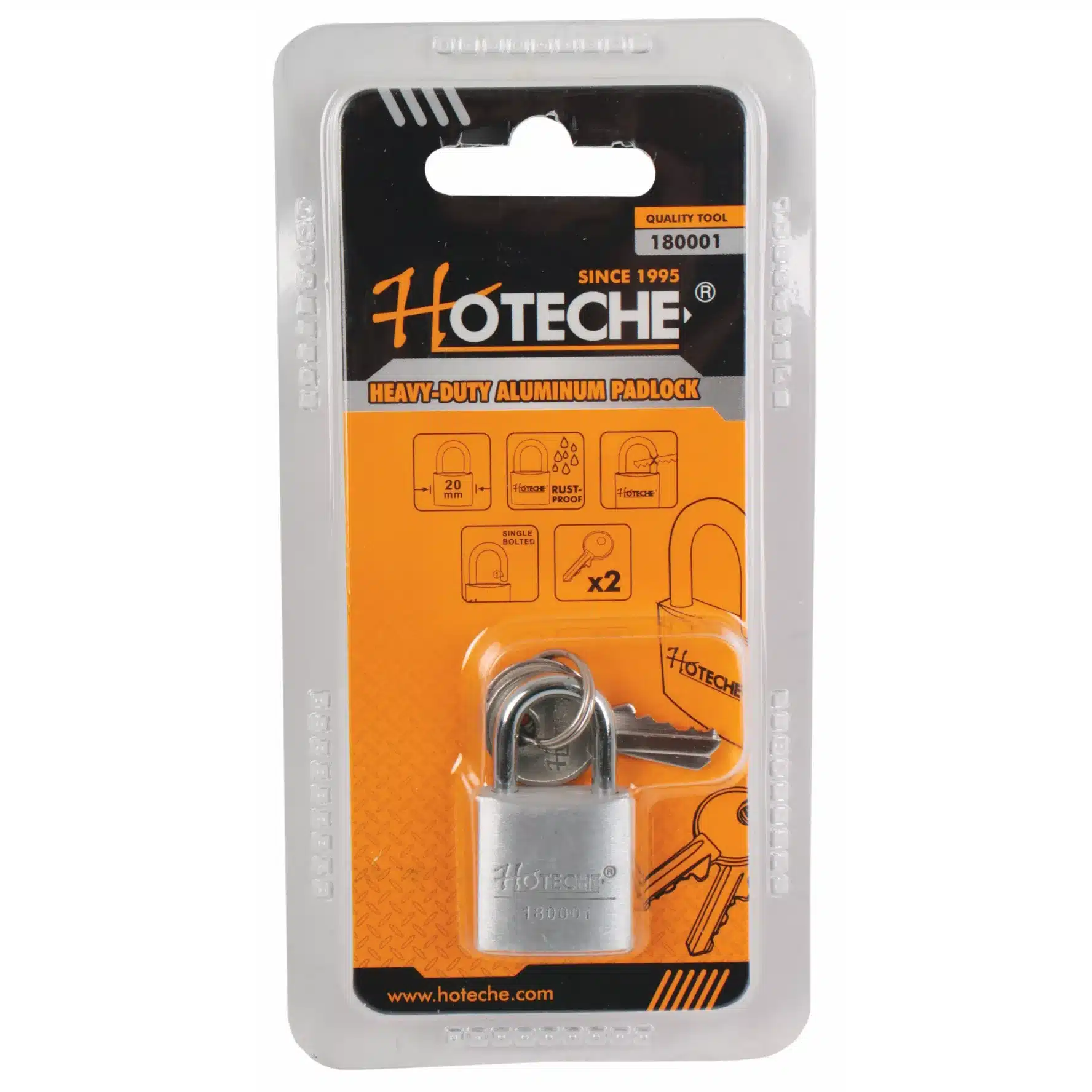 HOTECHE 180001 鋁銅合金掛鎖 20mm(包裝)
