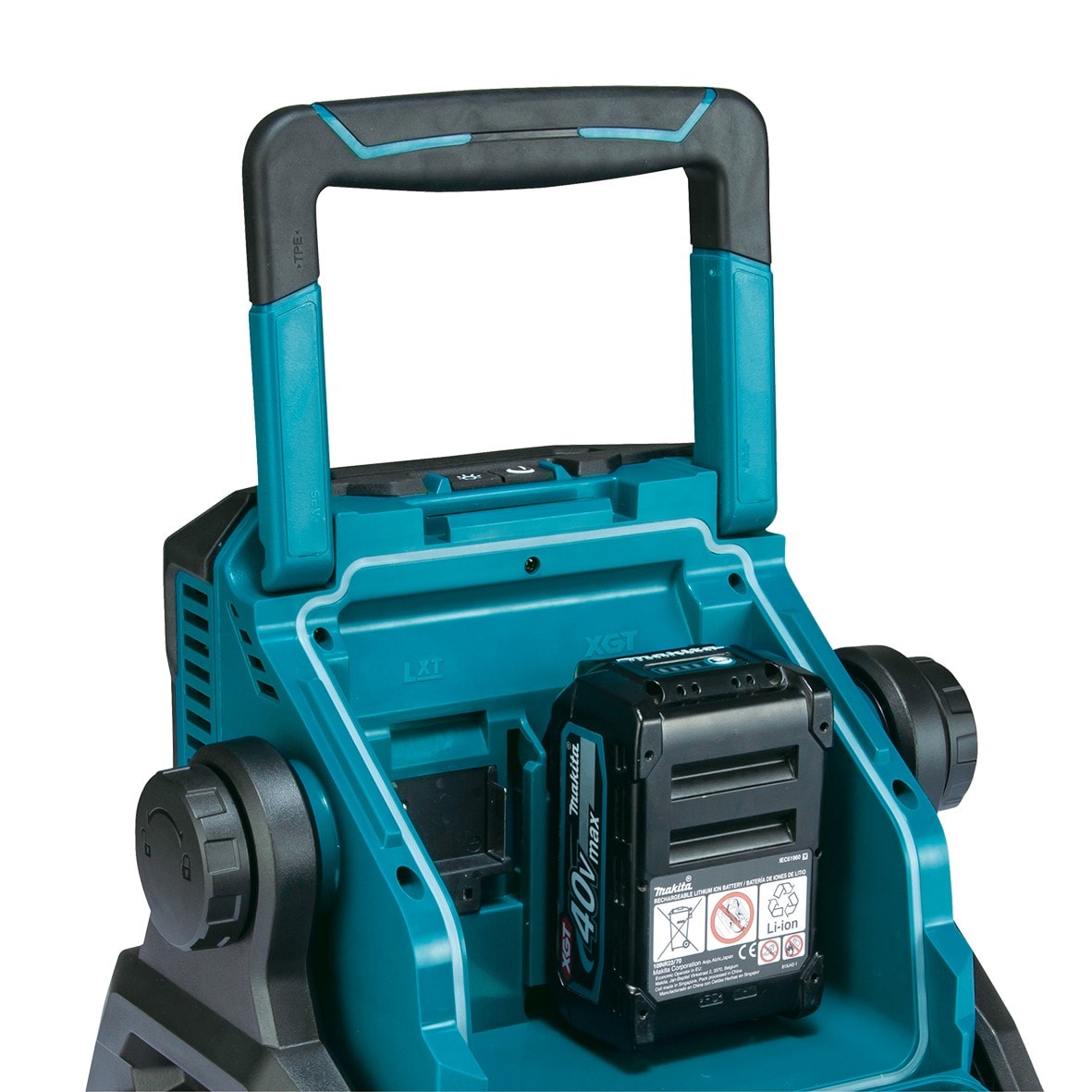 Makita ML005GX 充電式工作燈(背面電池安裝細節)