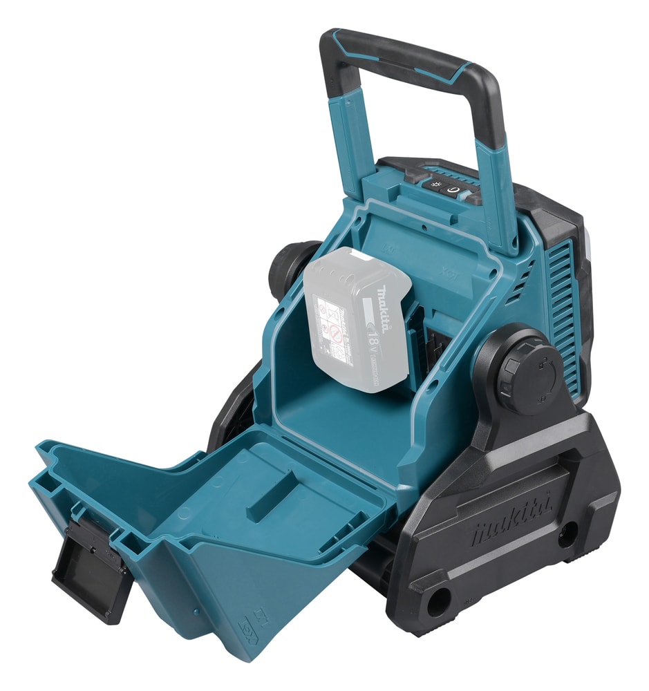 Makita ML005GX 充電式工作燈(背面電池倉開啟)