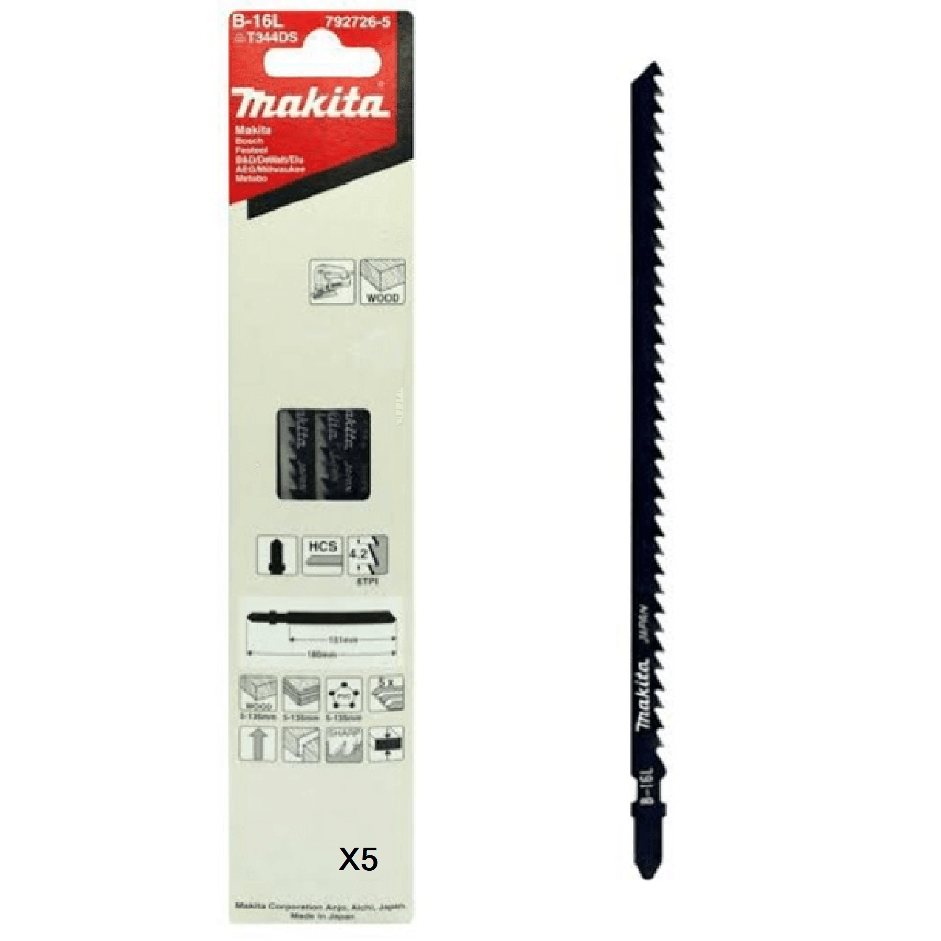 Makita 牧田 792726-5 曲線鋸片 B-16L