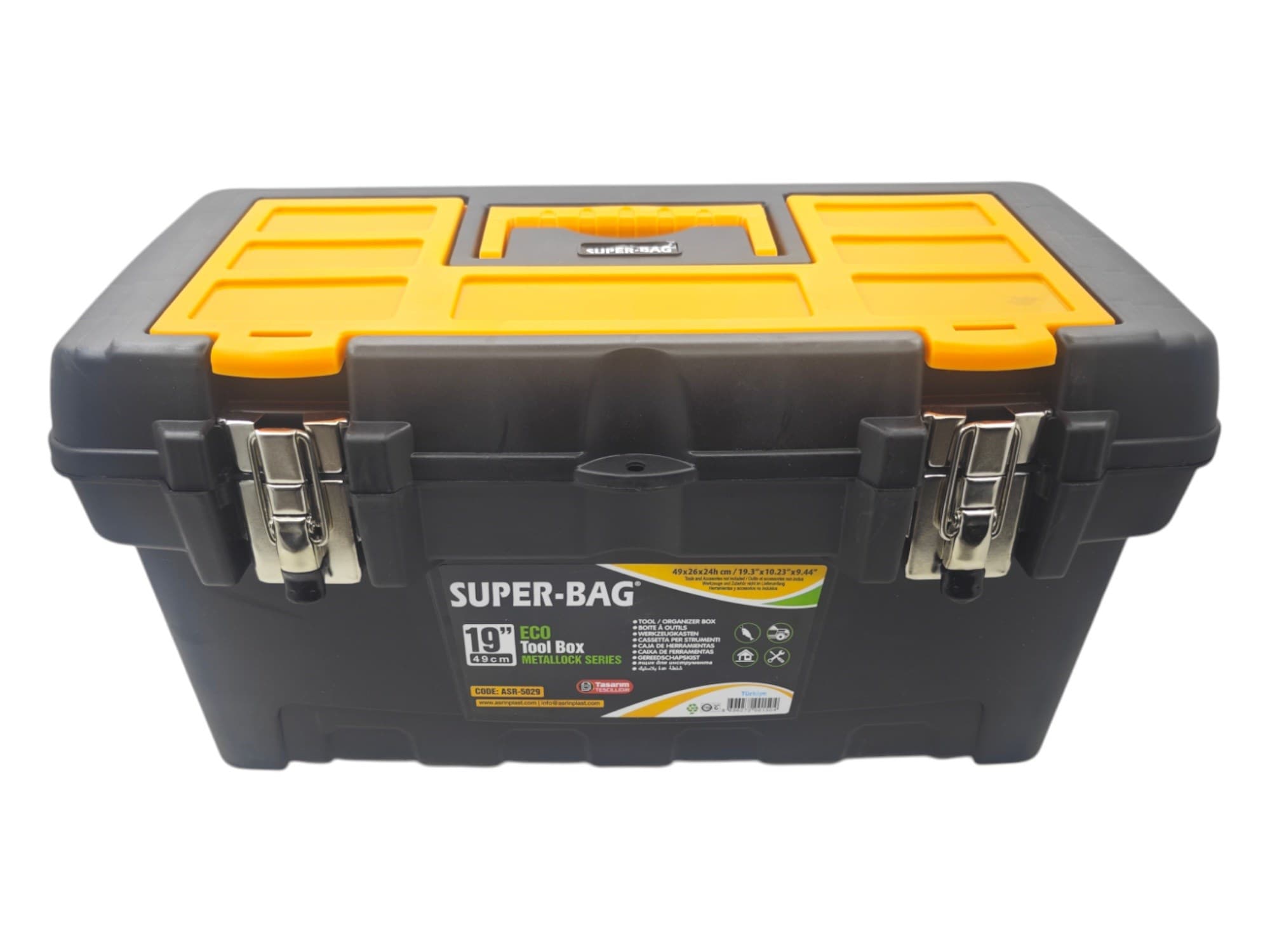 SUPER-BAG ASR-5029 19"(黑色)鐵扣工具箱