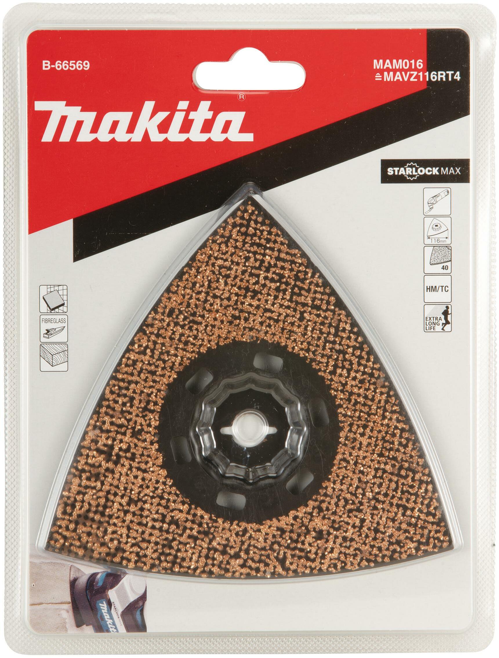 Makita B-66569 三角砂光板 116 G40(包裝正面)