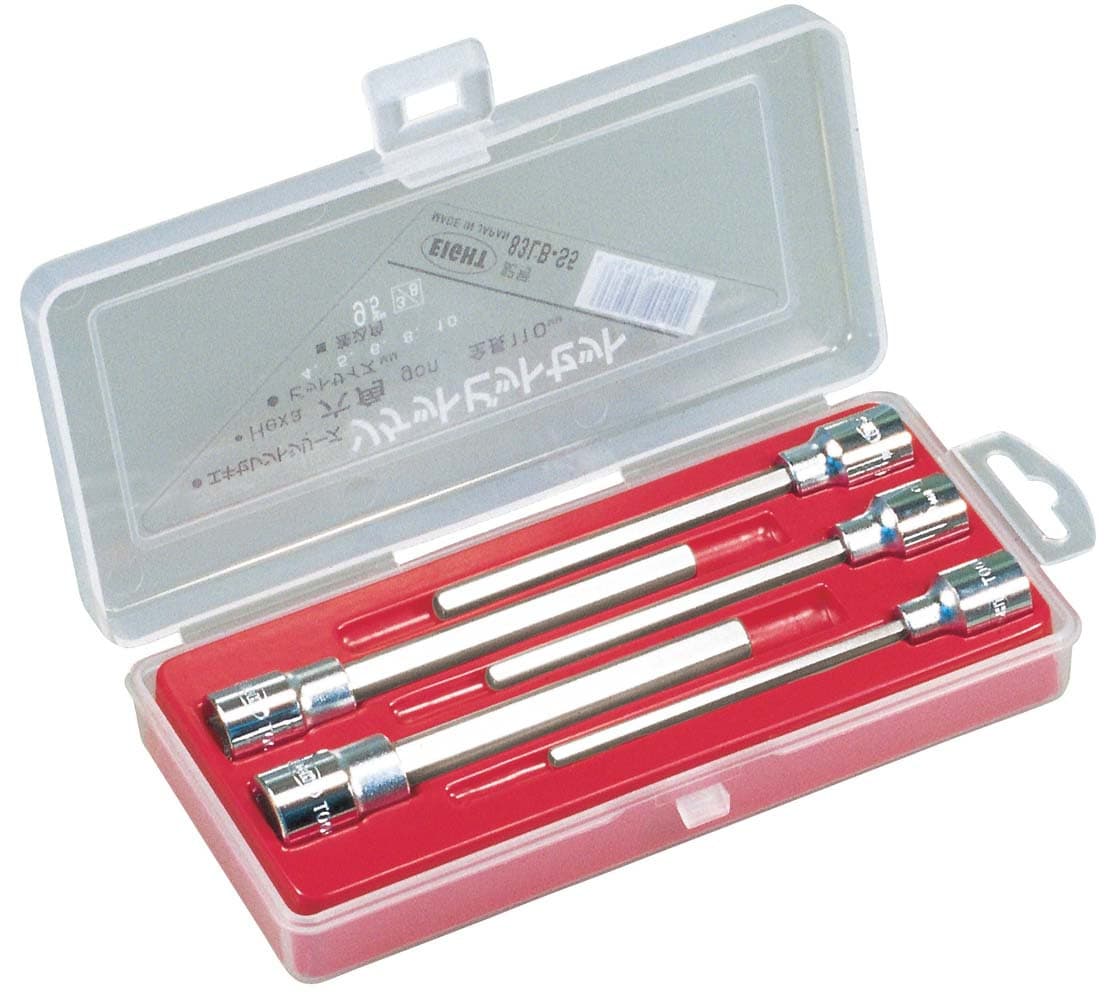 EIGHT 83LB-S5 3/8"白叻(加長)六角匙套裝 5件裝 (4,5,6,8,10mm)