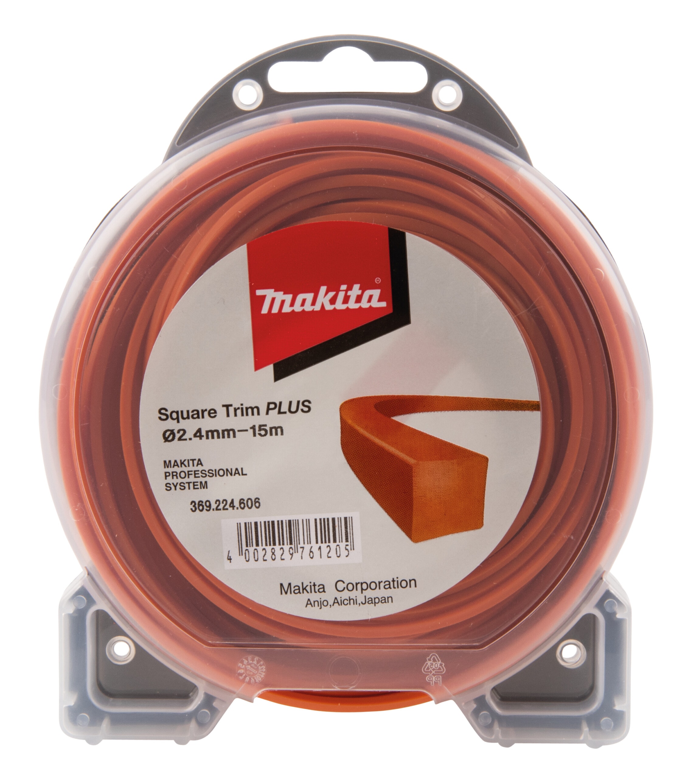 Makita 369224606 方形尼龍繩PLUS 2.4mm/15M(正面)